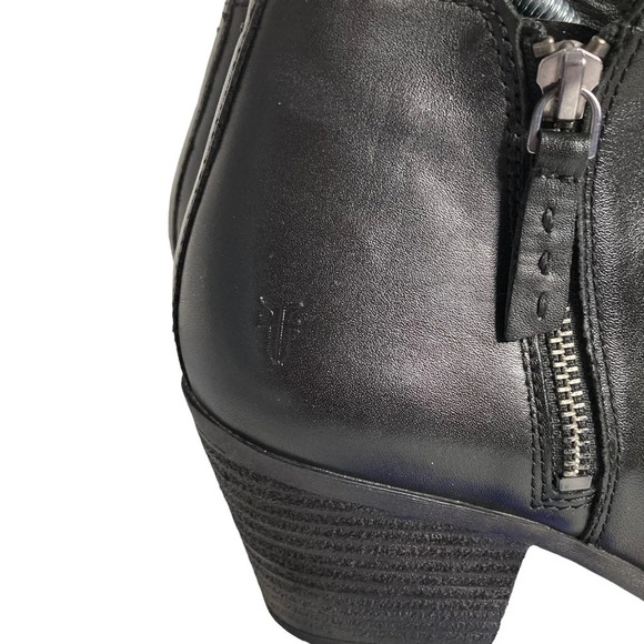 Frye Judith Black Double Side Zip Ankle Bootie. Sz: 8.5 - Picture 2 of 12
